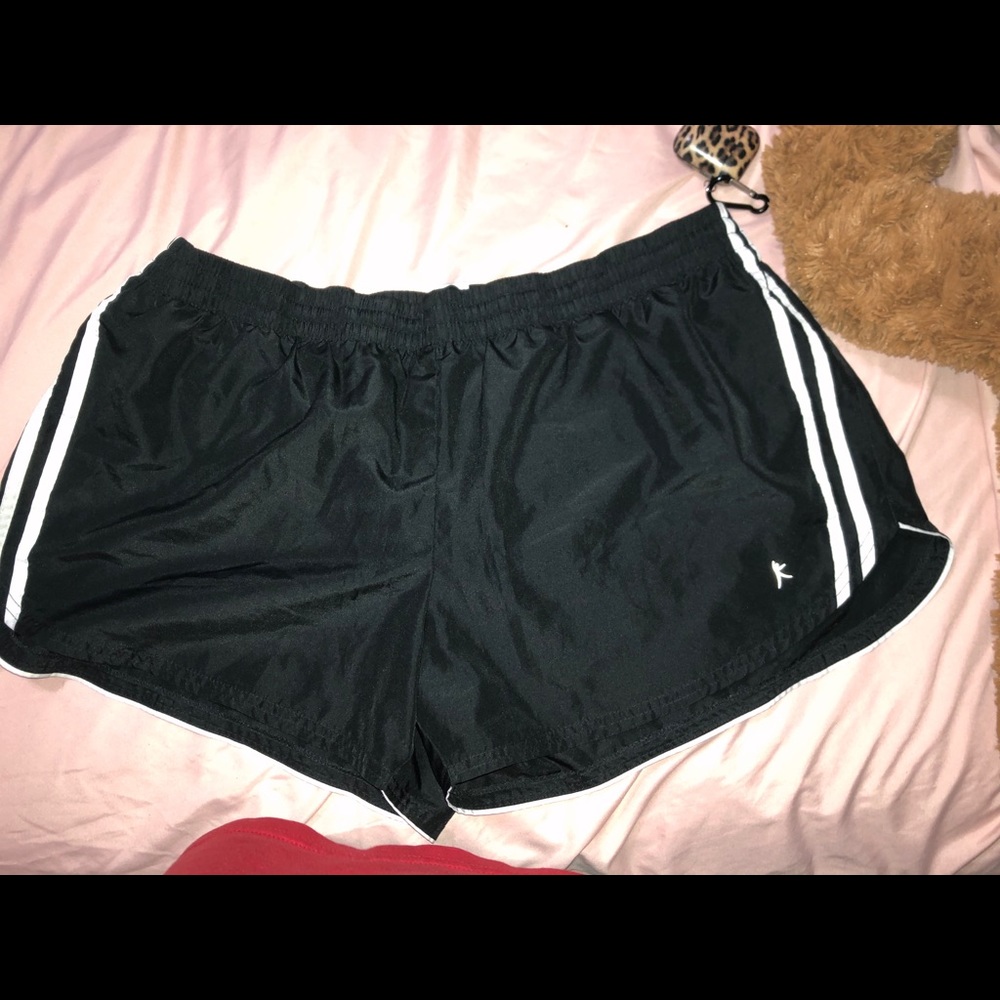 black & white striped danskin shorts